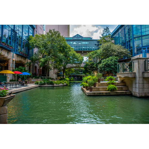 Ebern Designs San Antonio Riverwalk On Canvas by Nicholas Motto Print